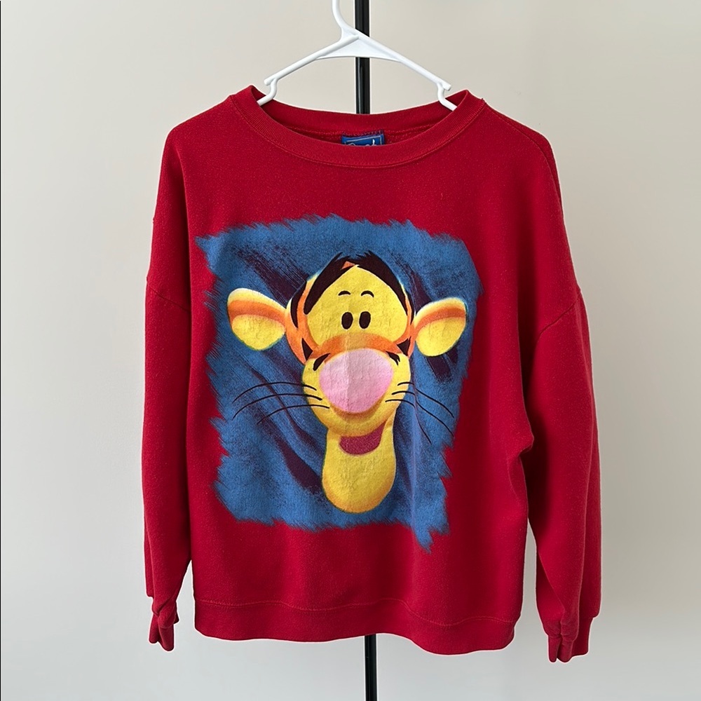 90s Disney Winnie the Pooh Tigger Sweatshirt Red
